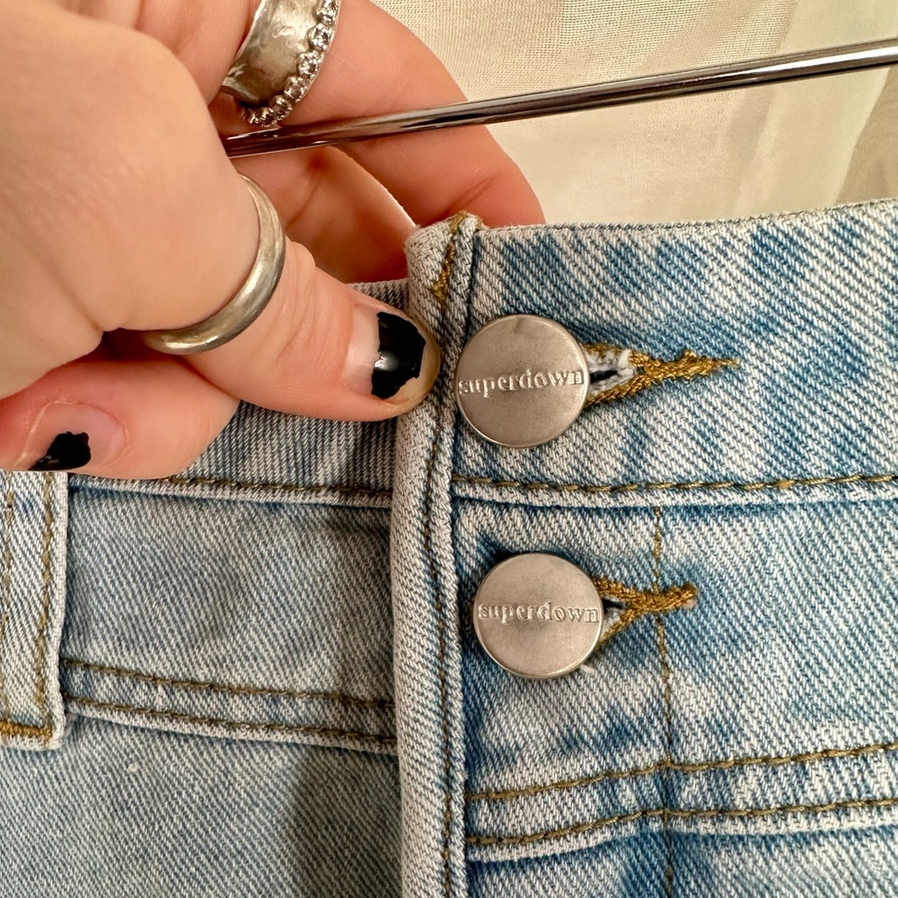 Revolve Superdown Jean Mini Skirt - Picture 3 of 4